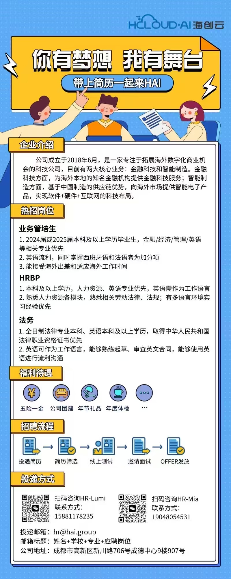 海创云出海计算技术(成都)有限公司招聘简章