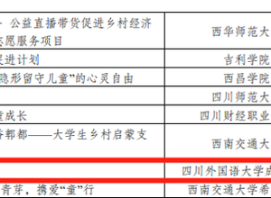 持续深化志愿服务 推动多元协同育人——校区在四川省首届高校志愿服务项目大赛中荣获铜奖